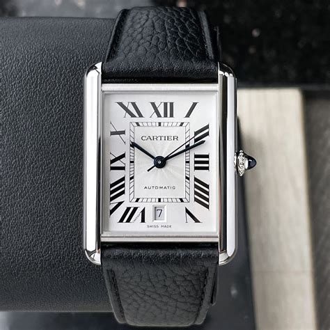 cartier all black tank|cartier tank watch.